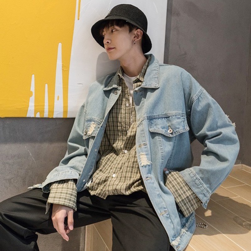 Áo Khoác Retro Jacket Unisex /Áo Denim Jacket /Áo Khoác Unisex Hàn Quốc