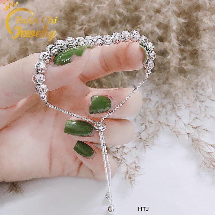 ♥️MẪU MỚI♥️ Lắc Tay Nữ Bạc Cao Cấp, Kiểu Dáng Dây Rút Chỉnh Cỡ Tiện Lợi