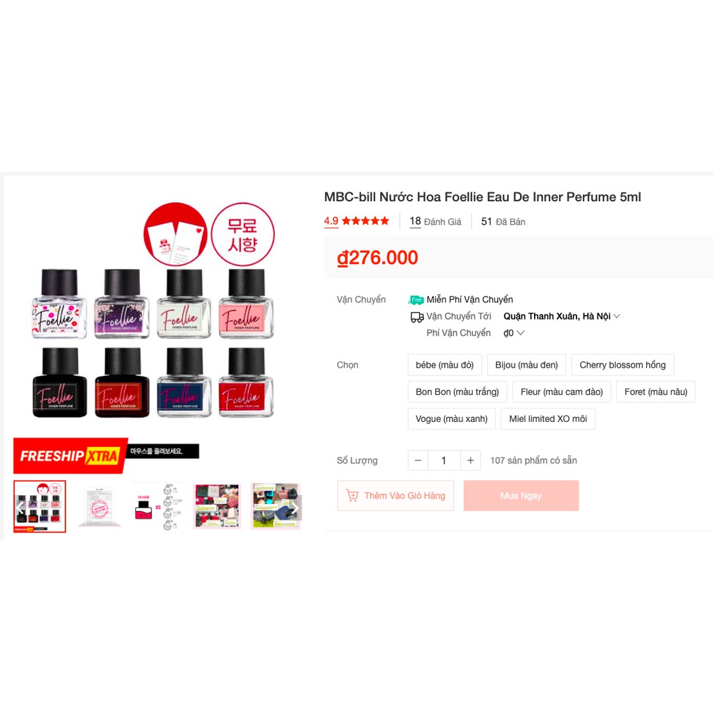 MBC Nước Hoa Foellie Eau De Inner Perfume 5ml sale | BigBuy360 - bigbuy360.vn