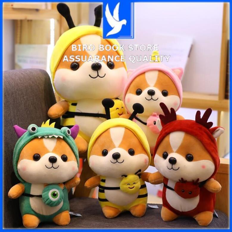 Gấu bông heo peppa ( PEPPA PIG ) cho bé và gối ôm chó Shiba mini 25cm Bird book