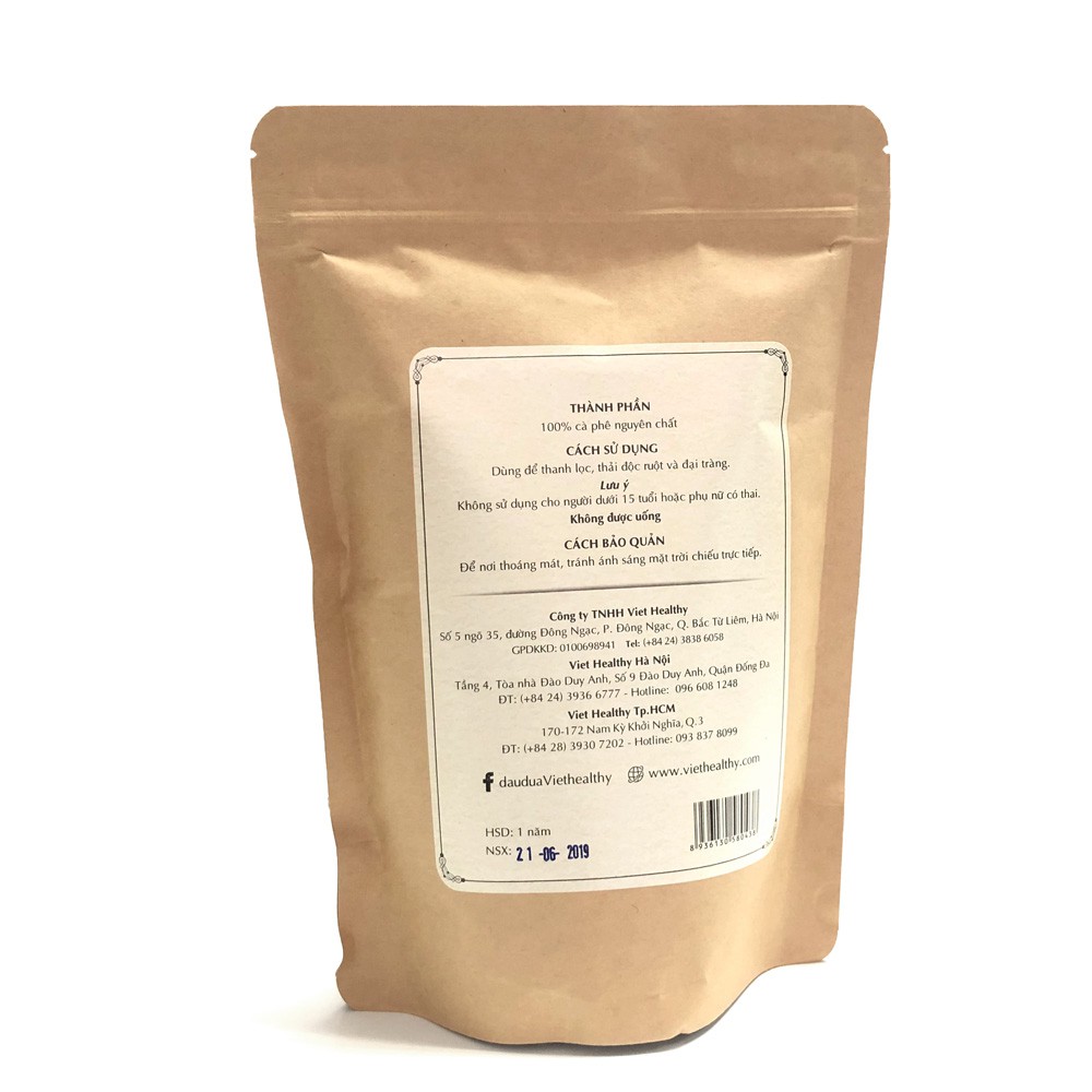 Bột Coffee Enema nguyên chất VietHealthy 500g