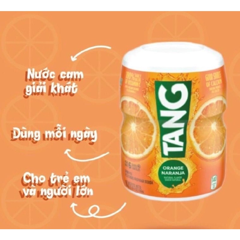 Bột cam tươi Tang nguyên chất cung cấp Vitamin C của Mỹ