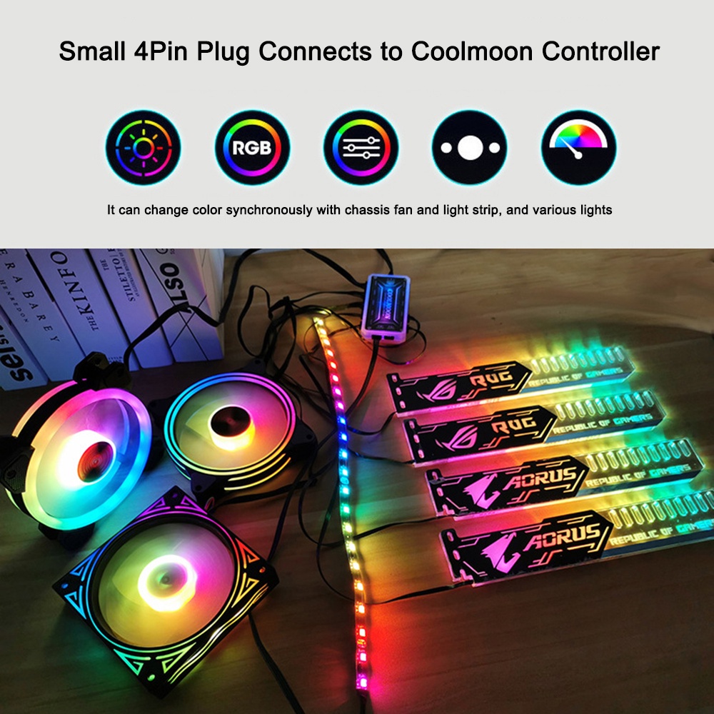 Bảng mạch chủ thẻ đồ họa COOLMOON RGB 25cm cho 99% Dsktop | BigBuy360 - bigbuy360.vn