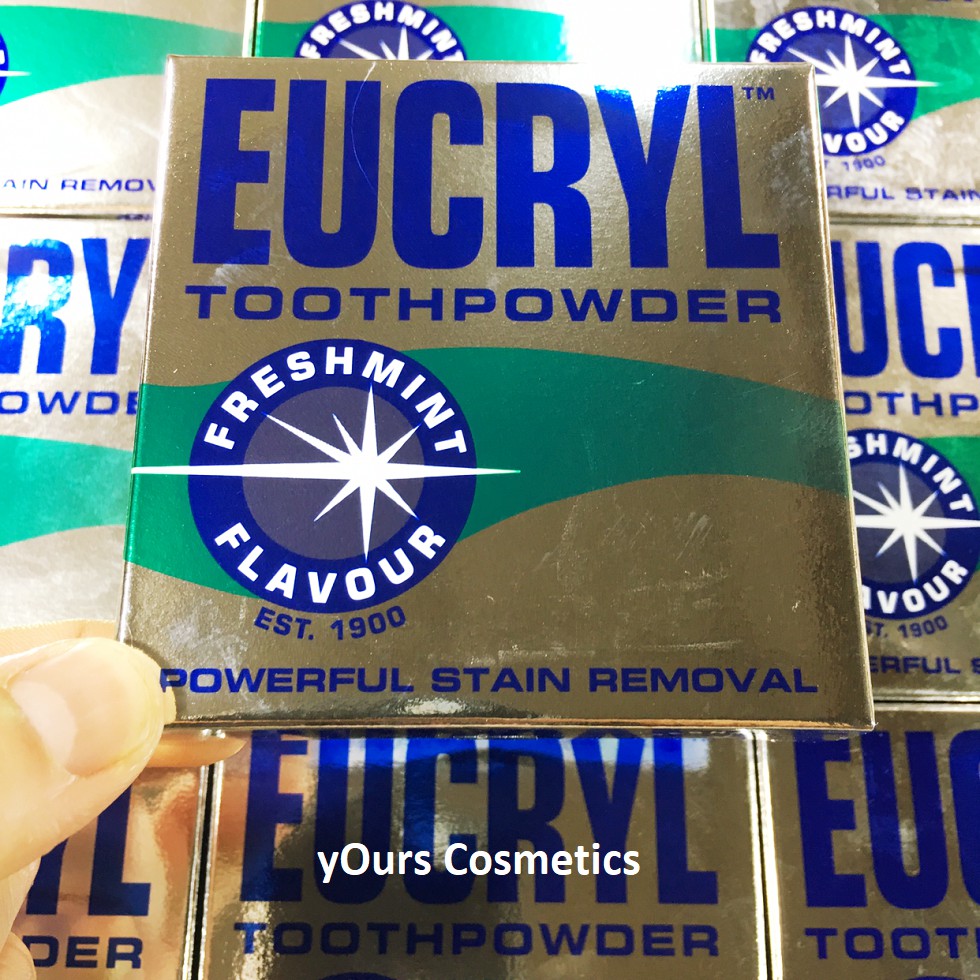 [Đại Lý Chính Thức] Bột Tẩy Trắng Răng Eucryl Tooth Powder Hương Bạc Hà 50gr - Bột Tẩy Trắng Răng Khủ Mùi Hôi Miệng