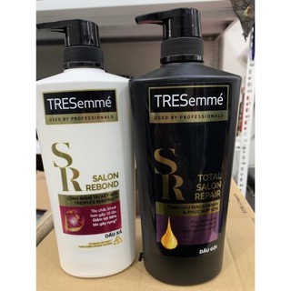 Gội và xả TRESemme Platinum Strength phục hồi và ngăn ngừa gãy rụng 640g và 620g ( mầu đen tím )