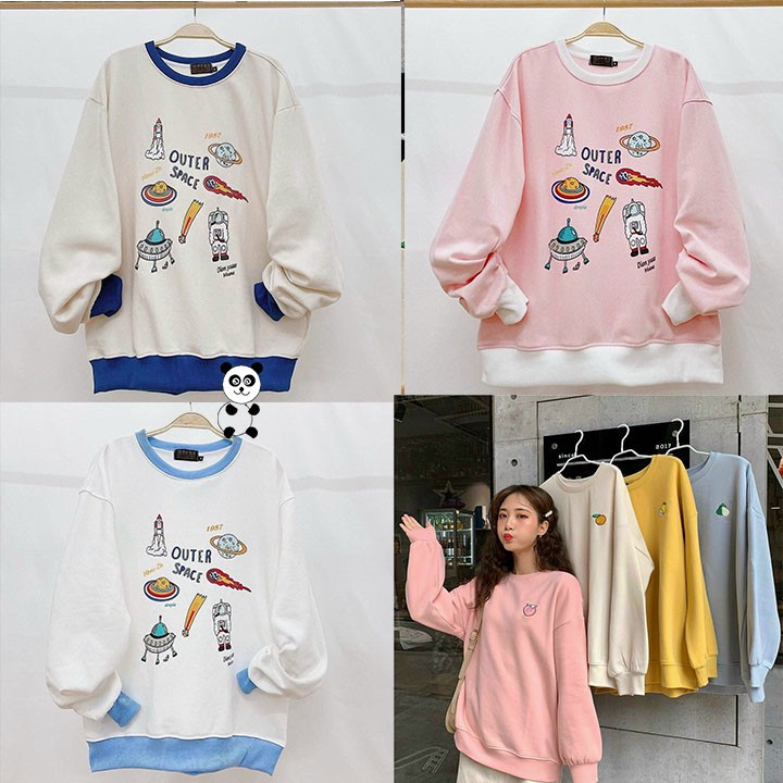 Áo sweater nữ phối bo với gam màu trẻ trung, giữ ấm hay chống nắng