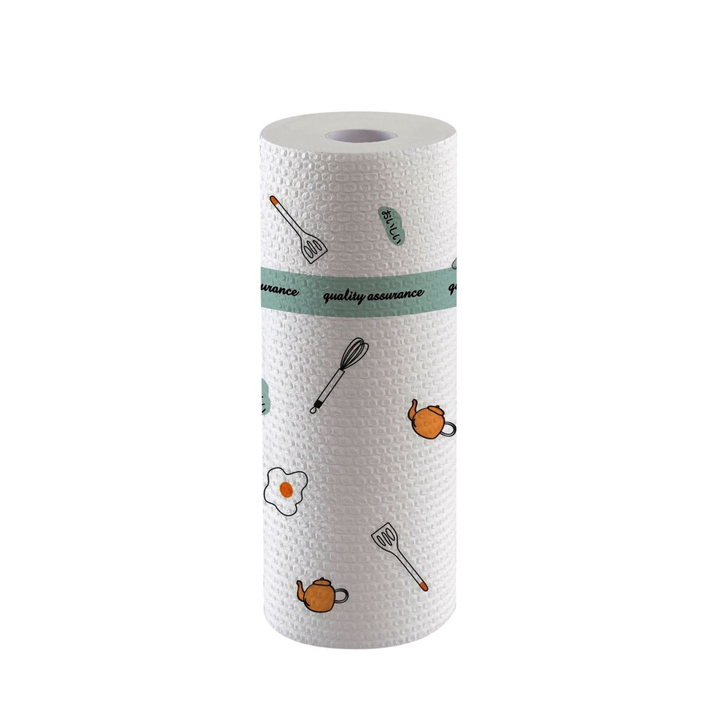 Combo 6 Cuộn Giấy Lau Bếp Đa Năng 25cm, Có Thể Tái Sử Dụng Nhiều Lần