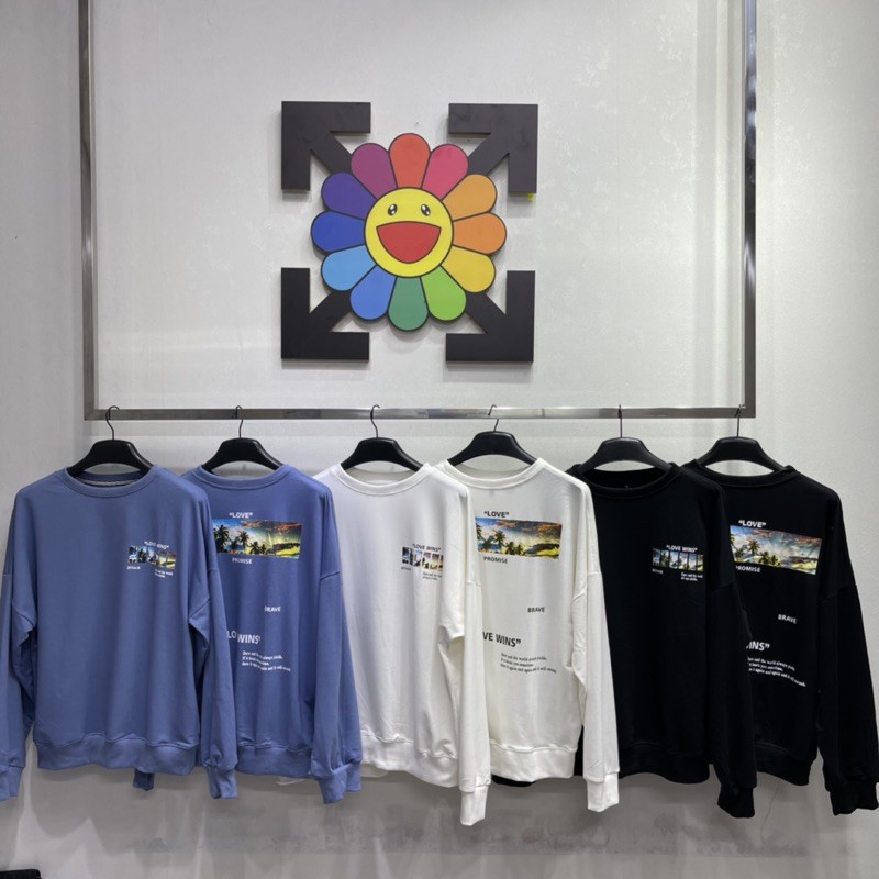 Áo Sweater LOVE WINS 3 màu Nam nữ | BigBuy360 - bigbuy360.vn