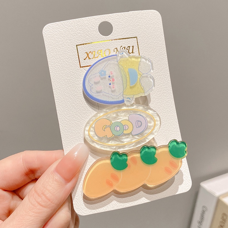 Kẹp Tóc Họa Tiết Hoạt Hình Phong Cách Hàn Quốc Cho Bé