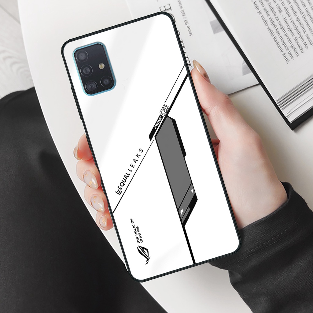 Ốp lưng điện thoại Samsung Galaxy A51, A71 - Republic of Gamers, chất liệu kính cường lực