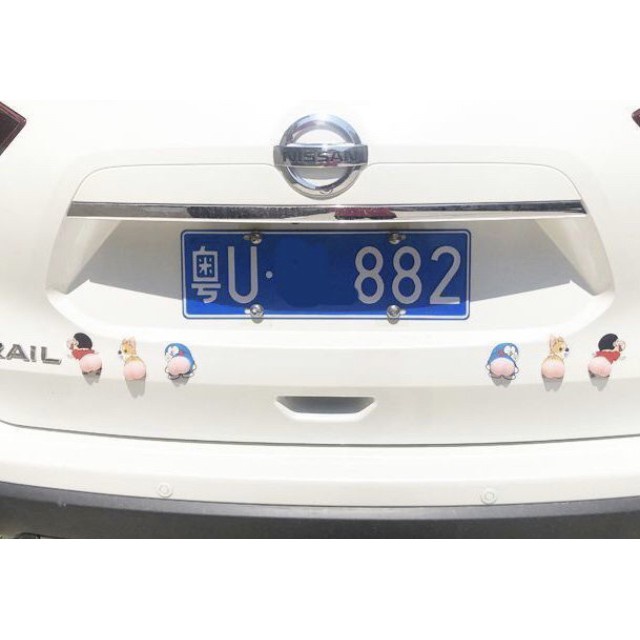 Miếng dán gương chiếu hậu chống va chạm và trầy xước hình mông ngộ nghĩnh cho xe hơi / xe máy Bộ 2 Sticker Dán Trang Trí Điện Thoại/ Tủ Lạnh Hình Chó Corgi Dễ Thương