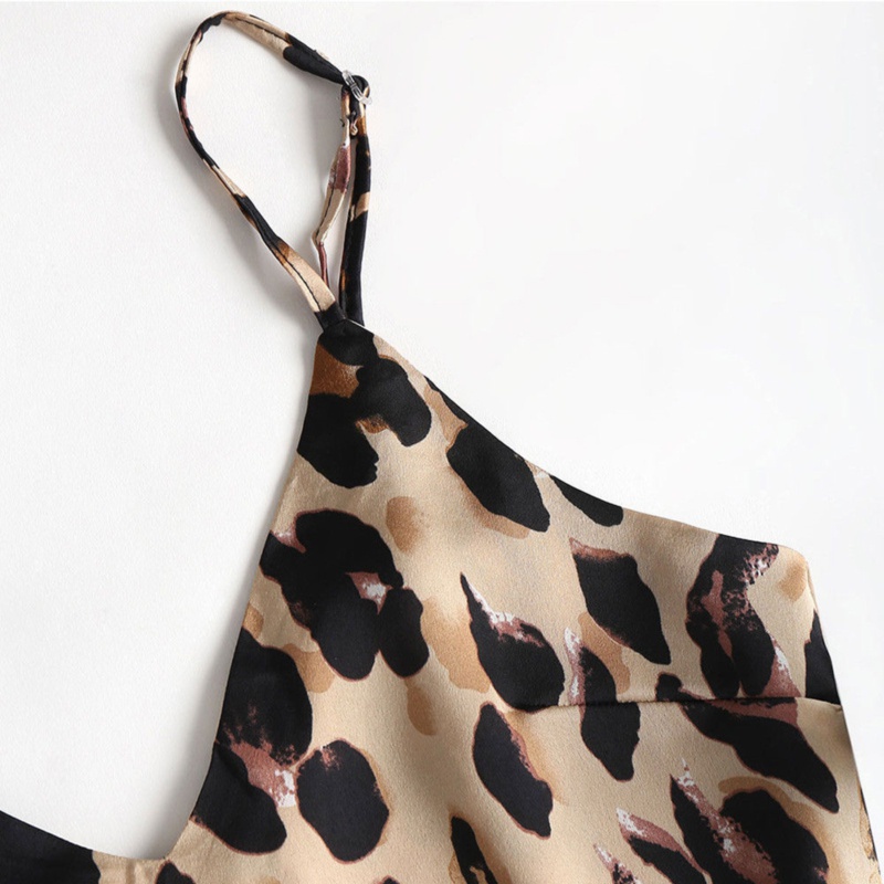 Sexy Leopard suspender loose large women's summer thin underwear home clothes two-piece set | BigBuy360 - bigbuy360.vn