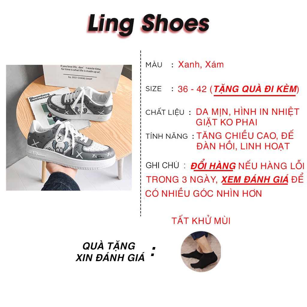 [Ảnh+Video Thật] Giày Bearbrick Custom Air Jordan cổ thấp Chất Da Cao Cấp In Nhiệt Không Phai, Giày Thể Thao Nam Nữ | BigBuy360 - bigbuy360.vn