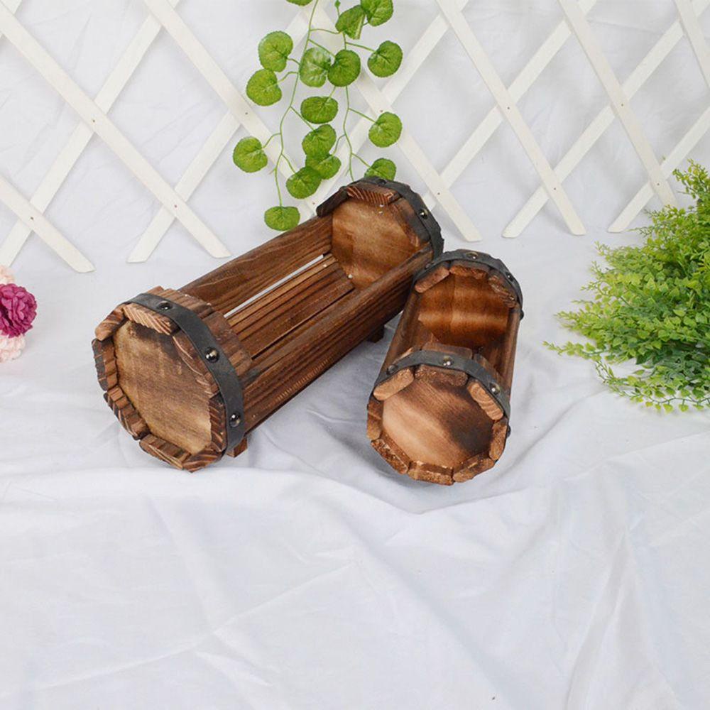 Chậu Trồng Cây Bằng Gỗ Carbon Trang Trí Ban Công / Phòng Khách