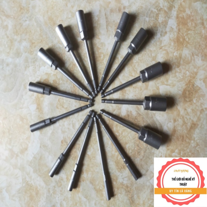 Đầu Chụp Bulong Dài 150MM Chân Lục Giác Bán Lẻ Đủ Size
