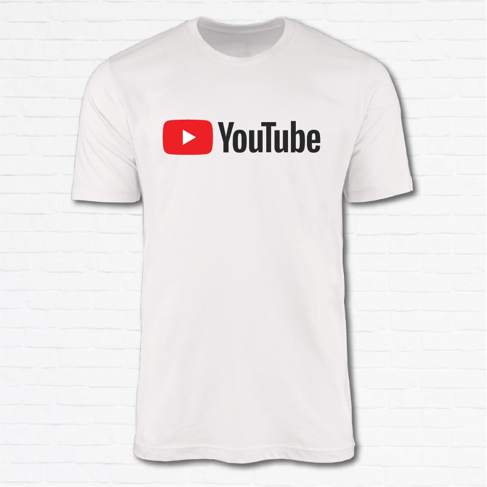 Áo Thun Cổ Tròn In Logo Youtube Độc Đáo Cá Tính