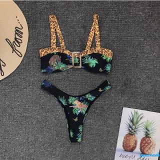 Bộ Bikini 2 Mảnh Họa Tiết Da Báo Quyến Rũ Cho Nữ