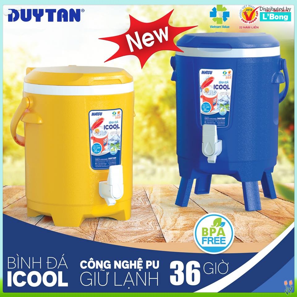 Bình đá ICool 10 lít Duy Tân (PU FOAM Tech)