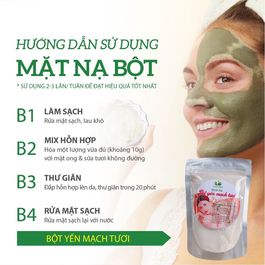 Mặt nạ bột yến mạch tươi thúc đẩy phát triển tế bào mới, da đàn hồi, mềm mịn, chống lão hóa