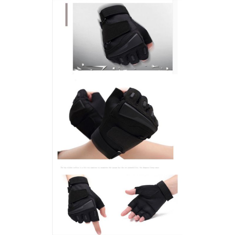 Găng tay phượt chiến thuật - găng tay PUPG có gù nhựa (hàng xịn)