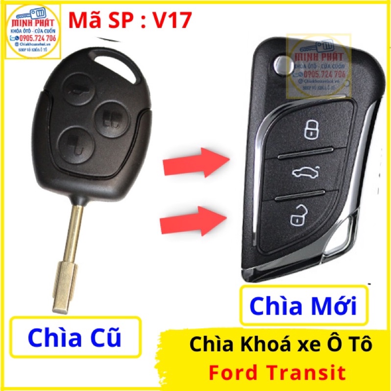 Chìa Khoá Remote Xe Ford Transit V17