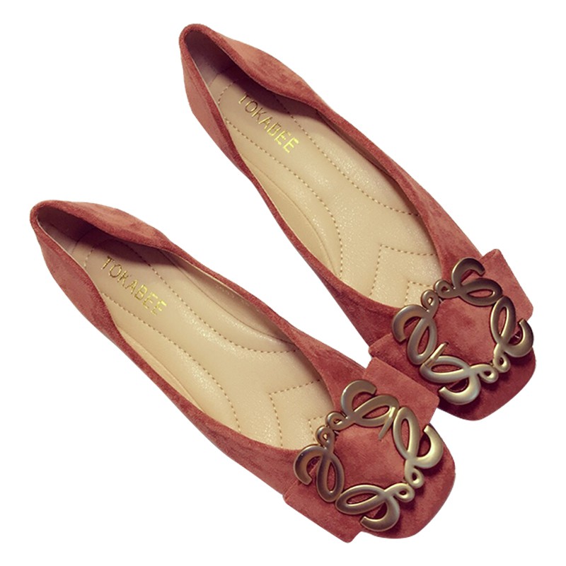 Giày Búp Bê Mũi Vuông Đính Nơ Xinh Xắn Cho Nữ | BigBuy360 - bigbuy360.vn