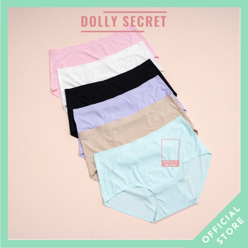 Combo set 5 quần lót nữ đúc su non thun lạnh không viền cạp ép cao cấp DOLLY SECRET QL005