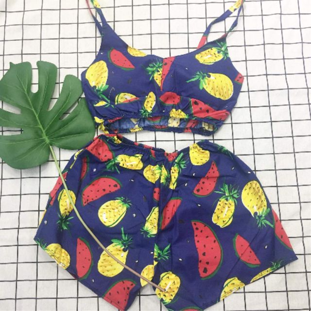 Set bikini cotton trái cây