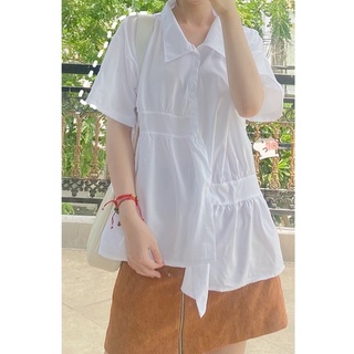 Áo sơ mi điệu đà mặc đi chơi với crush - freesize chất voan lụa