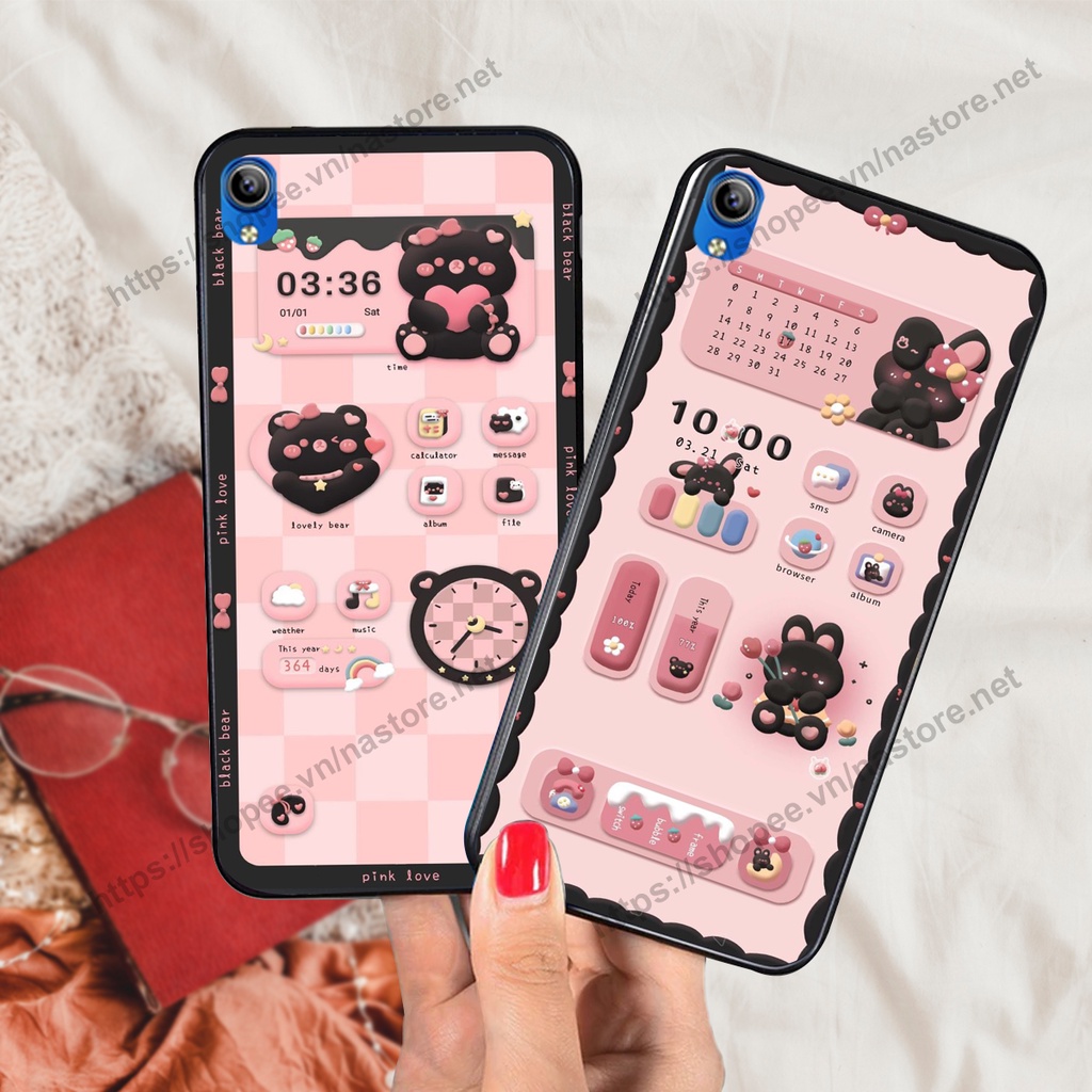 Ốp lưng Vivo Y1S / Y91 / Y91c / Y93 / Y95 gấu, đồng hồ dễ thương cute giá rẻ
