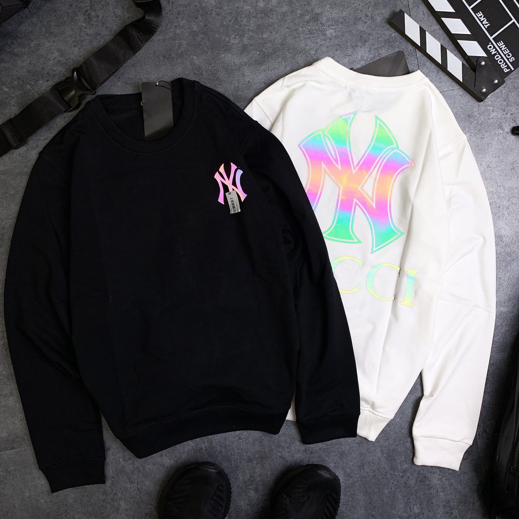 Áo sweater ny phản quang unisex