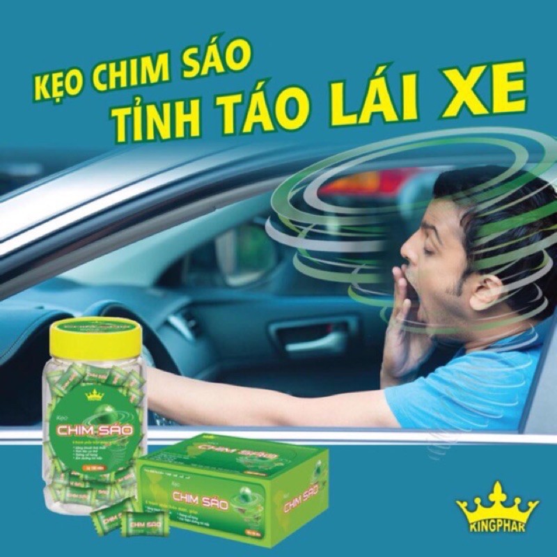 Kẹo chim sáo- tỉnh táo lái xe , hộp 100 viên