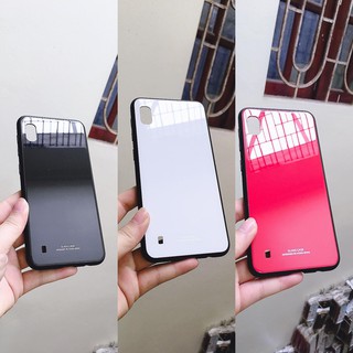 Ốp lưng kính Samsung Galaxy A10 - Mặt kính cứng + viền dẻo
