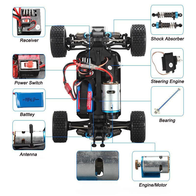 Xe Điều Khiển Từ Xa Off Road Buggy Wltoys A959b tốc độ tối đa 70km