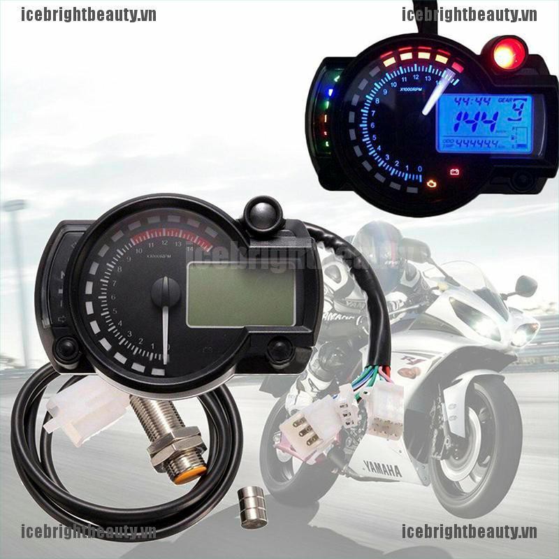 Đồng Hồ Đo Tốc Độ Điện Tử 15000rpm Màn Hình LCD Chuyên Dụng Cho Xe Mô Tô