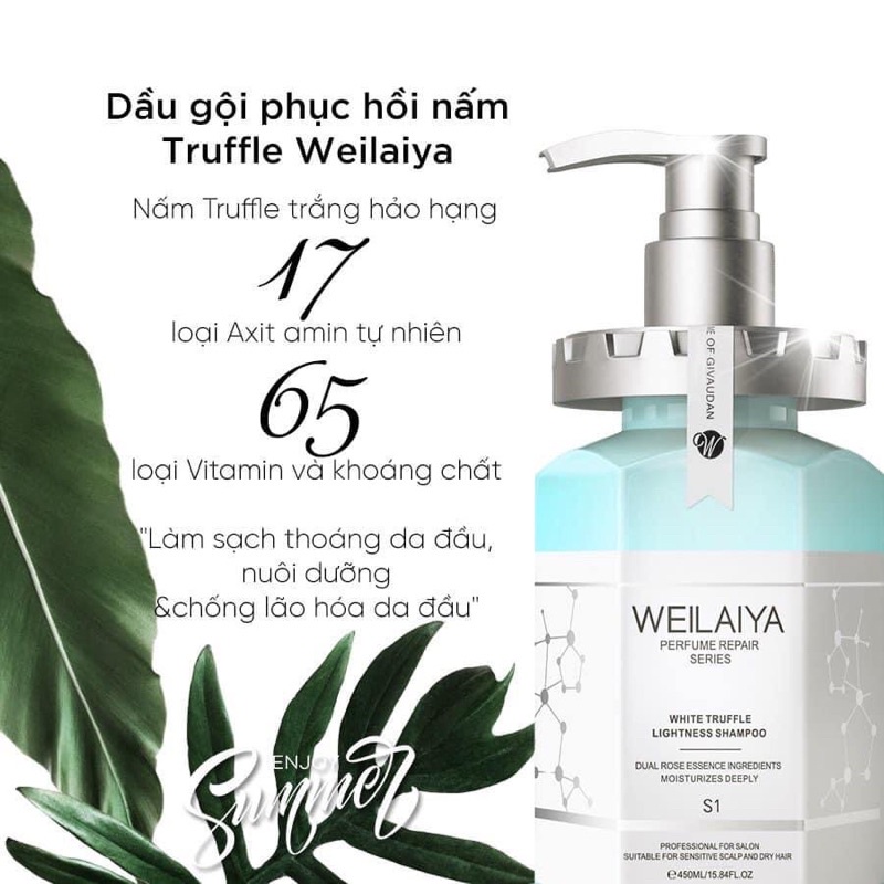 BỘ DẦU GỘI + DẦU XẢ Ủ NẤM TRUFFFLE  WEILAIYA CHĂM SÓC TÓC HƯ TỔN ,DA ĐẦU NHỜN,  GÀU  ❌ CAM KẾT HÀNG CHÍNH HÃNG ❌