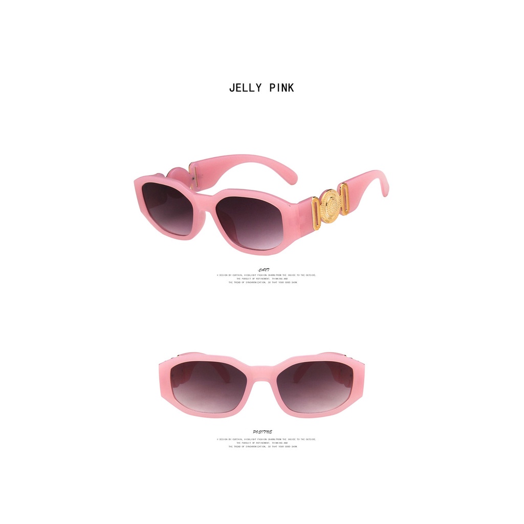 Kính mát gọng vuông nhỏ màu gradient thời trang hiphop chống tia uv400 cho nam và nữ