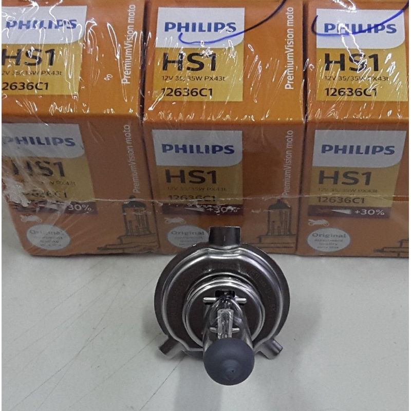 Bóng đèn pha 35W tăng sáng Philips Premium H4 HS1 12V 35W Sirius,Taurus,Wave