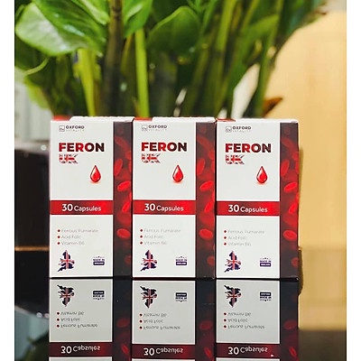 FERON UK- Viên uống bổ sung Sắt cho người trưởng thành ( Hộp 30 viên nang cứng)