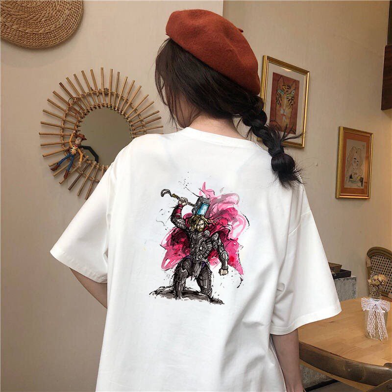 Áo thun nữ tay lỡ form rộng phong cách Nhật Bản đẹp độc lạ vải dày mịn 2020T1666