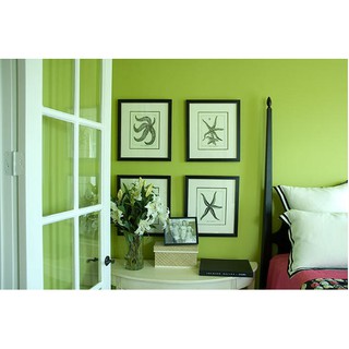 Cuộn giấy dán tường màu XANH LÁ CÂY có vân, có keo sẵn