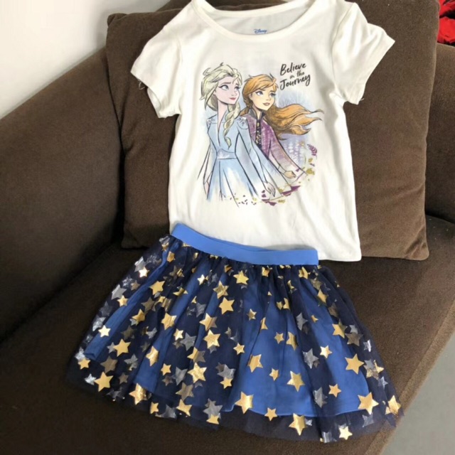 Set áo + chân váy bé gái