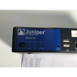 Thiết Bị Tường Lữa Juniper SRX210B | 2x GE, 6x FE, 1x Mini-PIM slot, 1x ExpressCard slot, RAM 512MB, Flash 1GB.