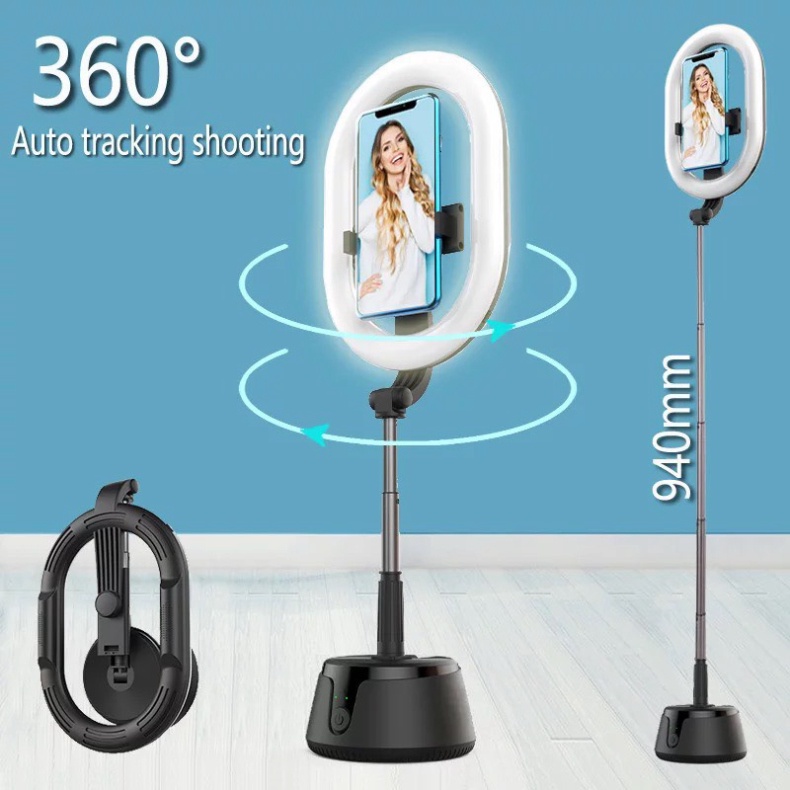 Giá đỡ điện thoại A10. Live Stream tiktok/youtube, video call, chụp ảnh từ xa, trang điểm. 3 chế độ màu led, dài 1m.