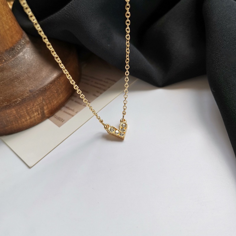 Vòng cổ Hình Chữ V Đính Đá Sang Trọng Cho Nữ