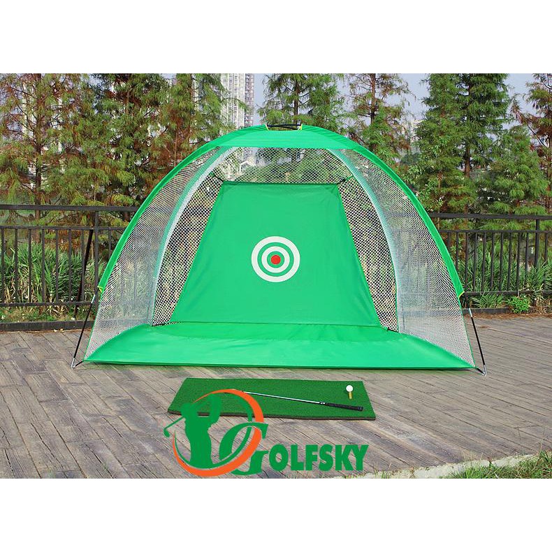 (Tặng 10 bóng golf) Lều golf mini kích thước 2*1.4*1m, lều tập golf swing tại nhà, lưới tập golf