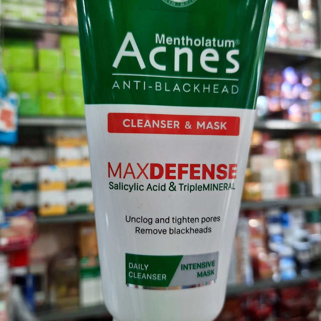 Kem rửa mặt và mặt nạ ngăn ngừa mụn đầu đen Acnes Anti Blackhead 100g