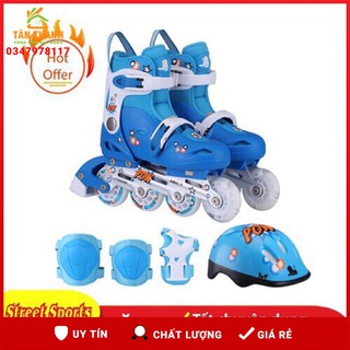 Combo Giày Trượt Patin Có Đèn Phát Sáng Kèm Mũ Bảo Hiểm Và Lót Bảo Vệ Chân Tay ( Đủ Side Từ 4 Tuổi Trở Lên )