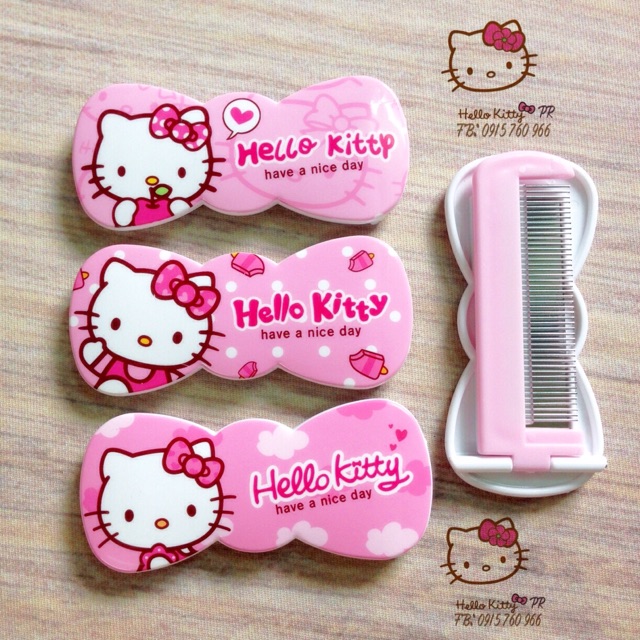 Gương lược bỏ túi Hello Kitty