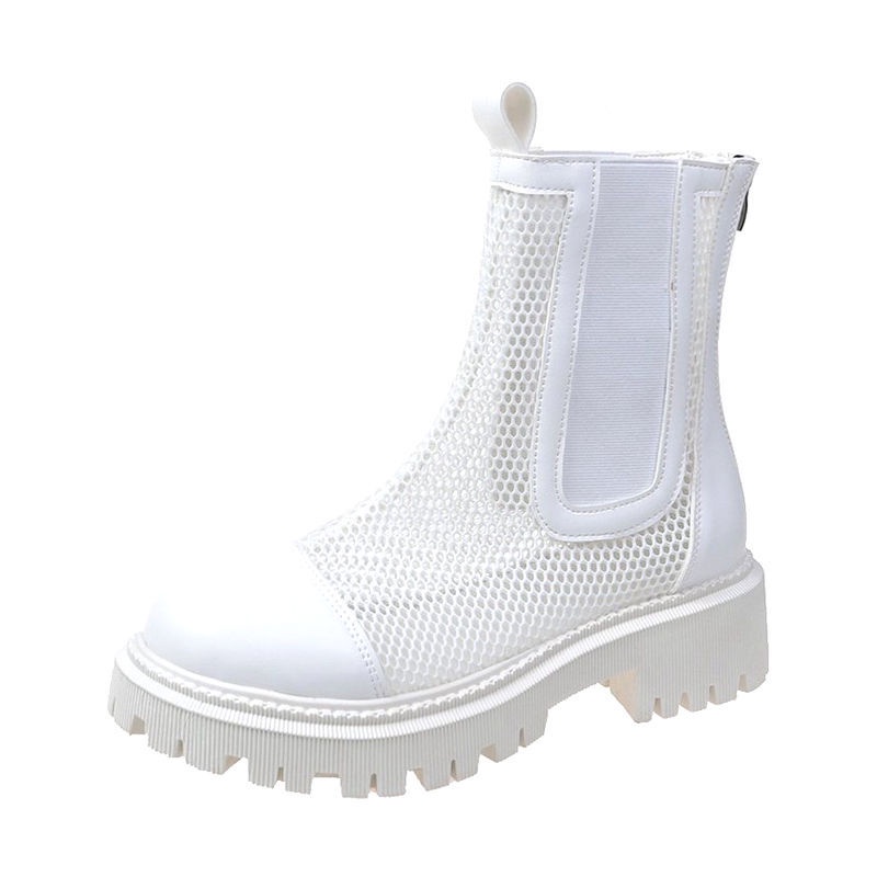 Mesh Dr. Martens Boots Female2021Summer Thin New Booties White Versatile Breathable Sandal Boots Women's Hollow-out Mesh Boots